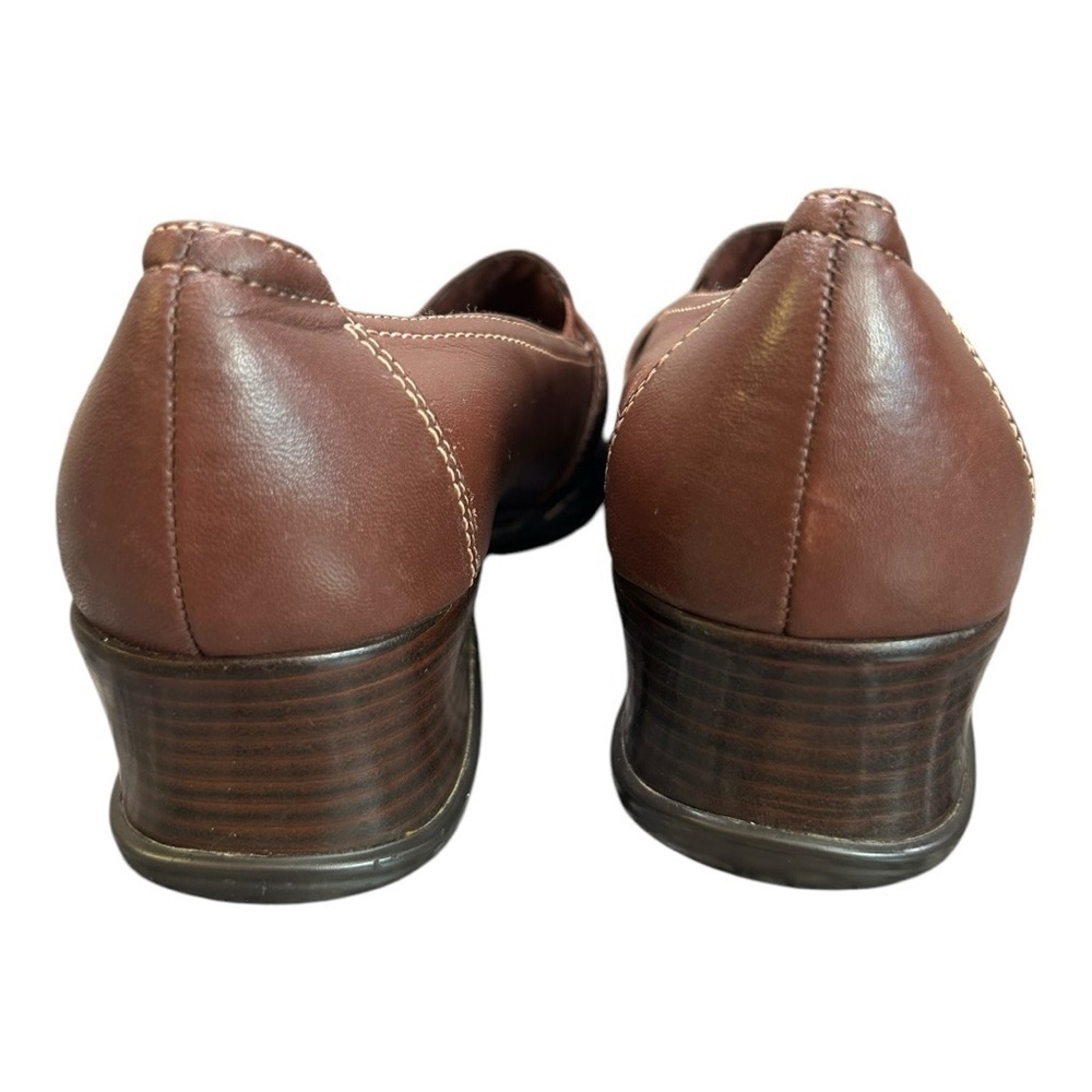 Naturalizer Leather Loafers Size 7.5 Olla Square Toe Slip On Shoes - Picture 5 of 16